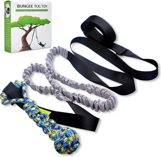 Ultimate Outdoor Bungee Tug Toy for Dogs - Interactive Chew Rope Tether for Fun and Exercise!